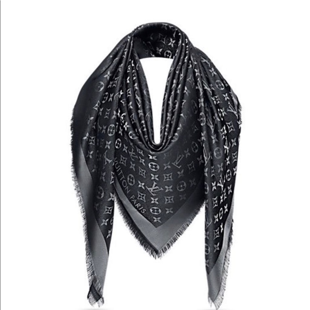 LOUIS VUITTON SILK & WOOL SHINE SHAWL